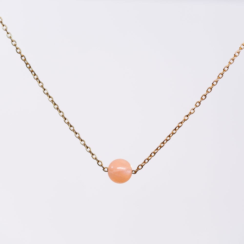 Collier en Pierre du Soleil Séverine - Acier Inoxydable Or