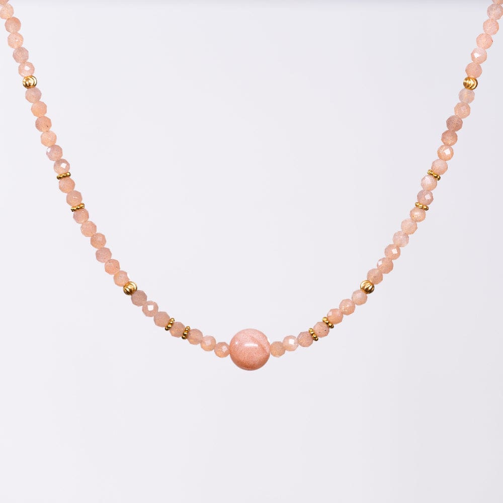 Collier en Pierre du Soleil - Acier inoxydable Or