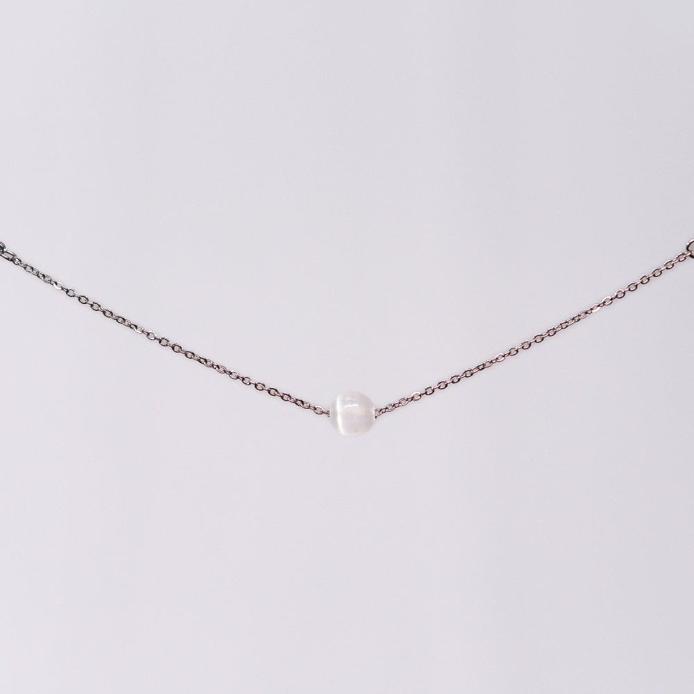 Bracelet Sélénite Séverine - Acier Inoxydable Argent