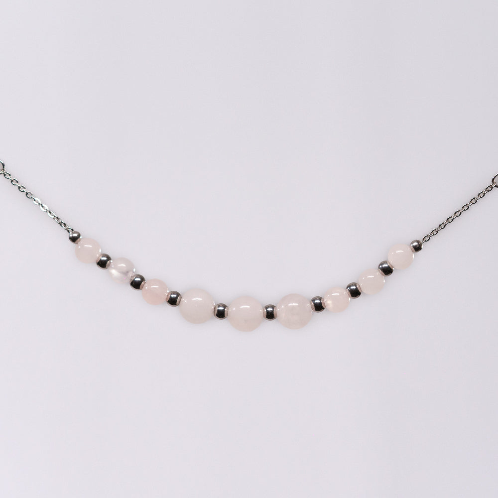 Bracelet Quartz Rose Emma - Acier inoxydable Argent