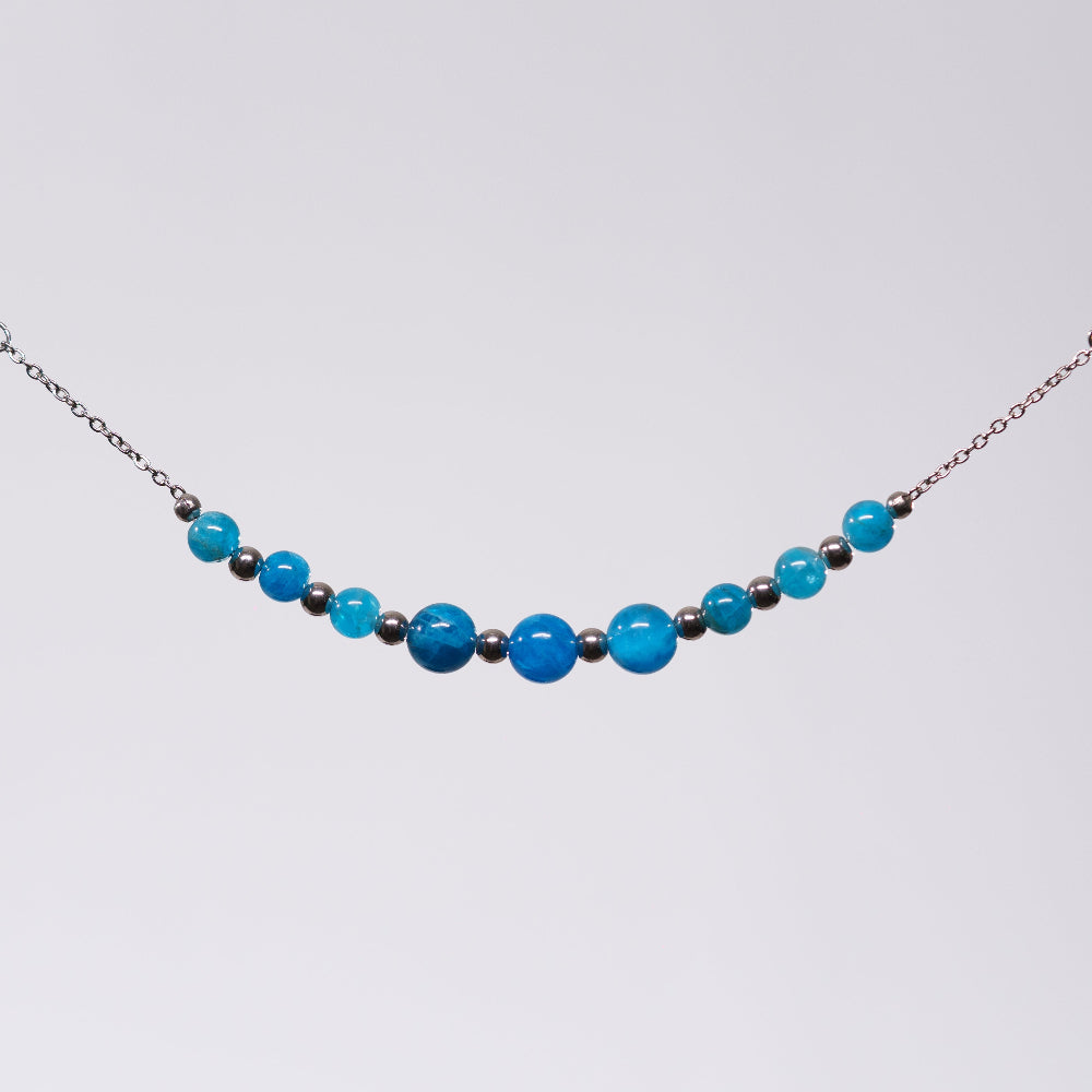 Bracelet Apatite Emma - Acier Inoxydable Argent
