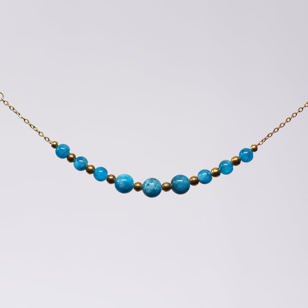 Bracelet Apatite Emma - Acier Inoxydable Or