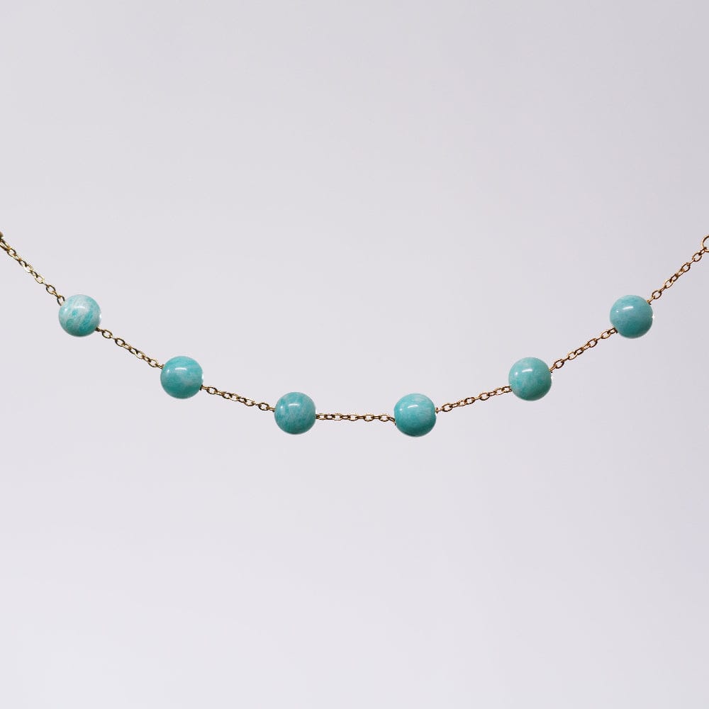 Bracelet Amazonite Cassandra - Acier Inoxydable Or