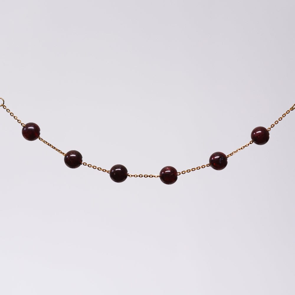 Bracelet Grenat Cassandra - Acier Inoxydable Or