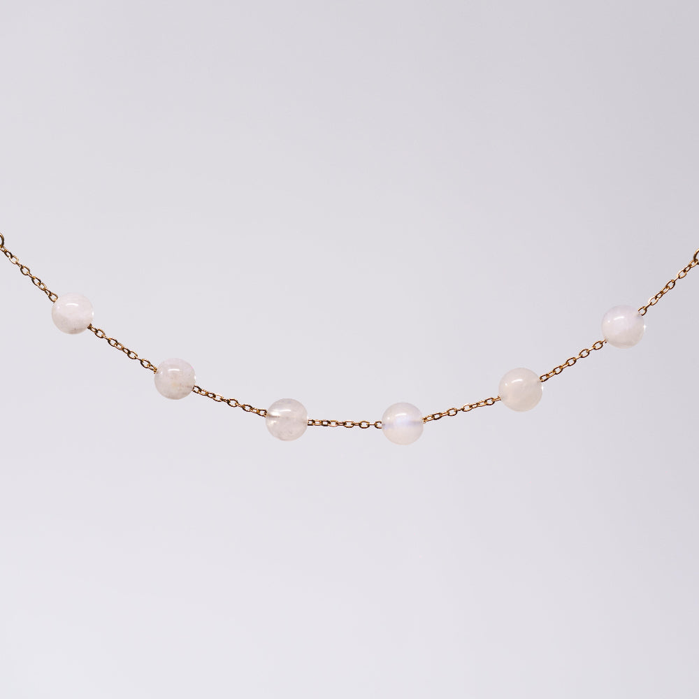 Bracelet Pierre de Lune Cassandra - Acier Inoxydable Or