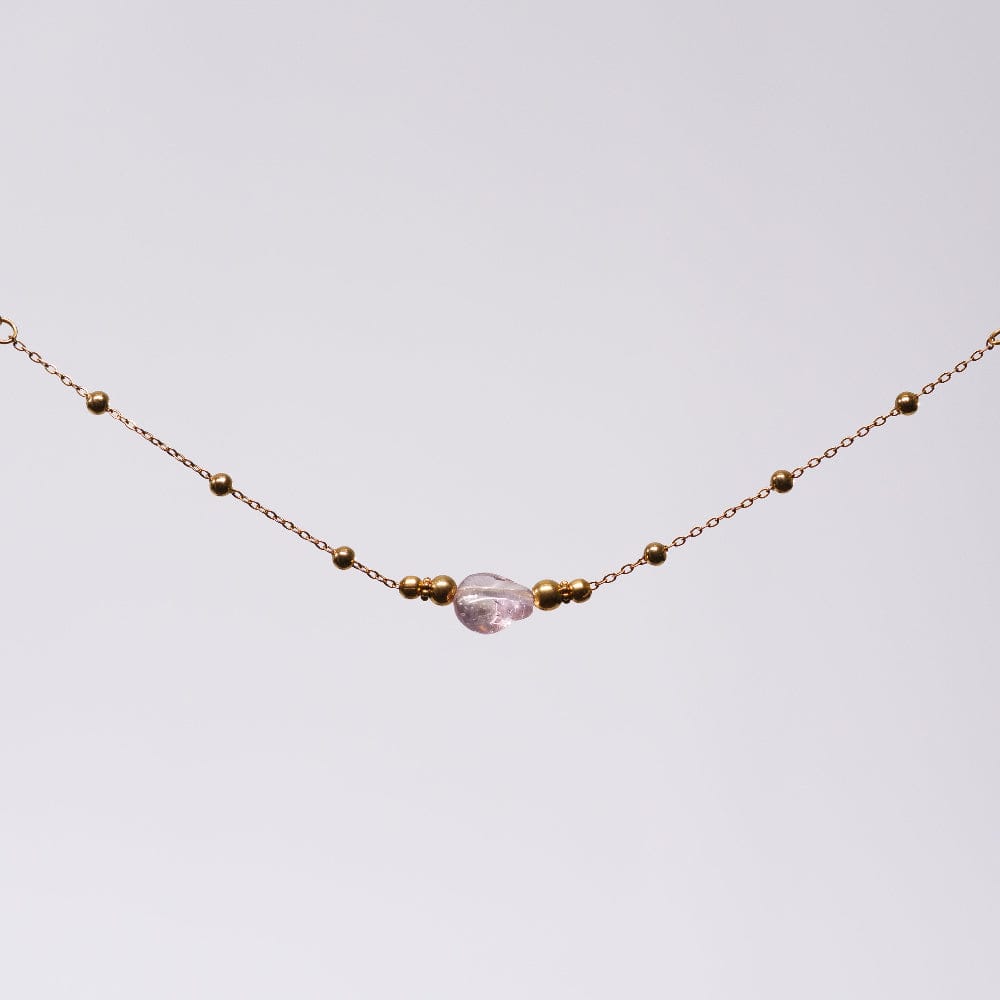 Bracelet en Améthyste Eva - Acier Inoxydable Argent