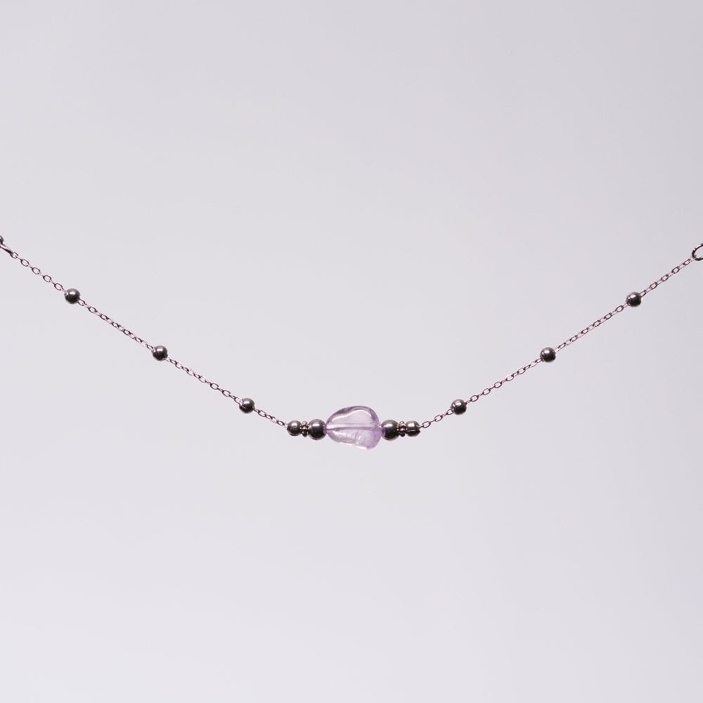 Bracelet en Améthyste Eva - Acier Inoxydable Argent