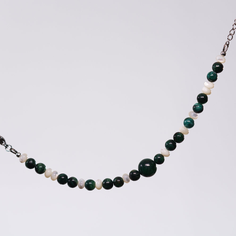 Bracelet Émeraude Chahin - Acier Inoxydable Argent