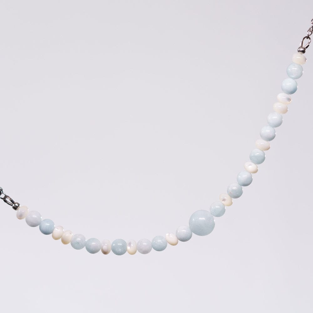 Bracelet Aigue Marine Chahin - Acier Inoxydable Argent