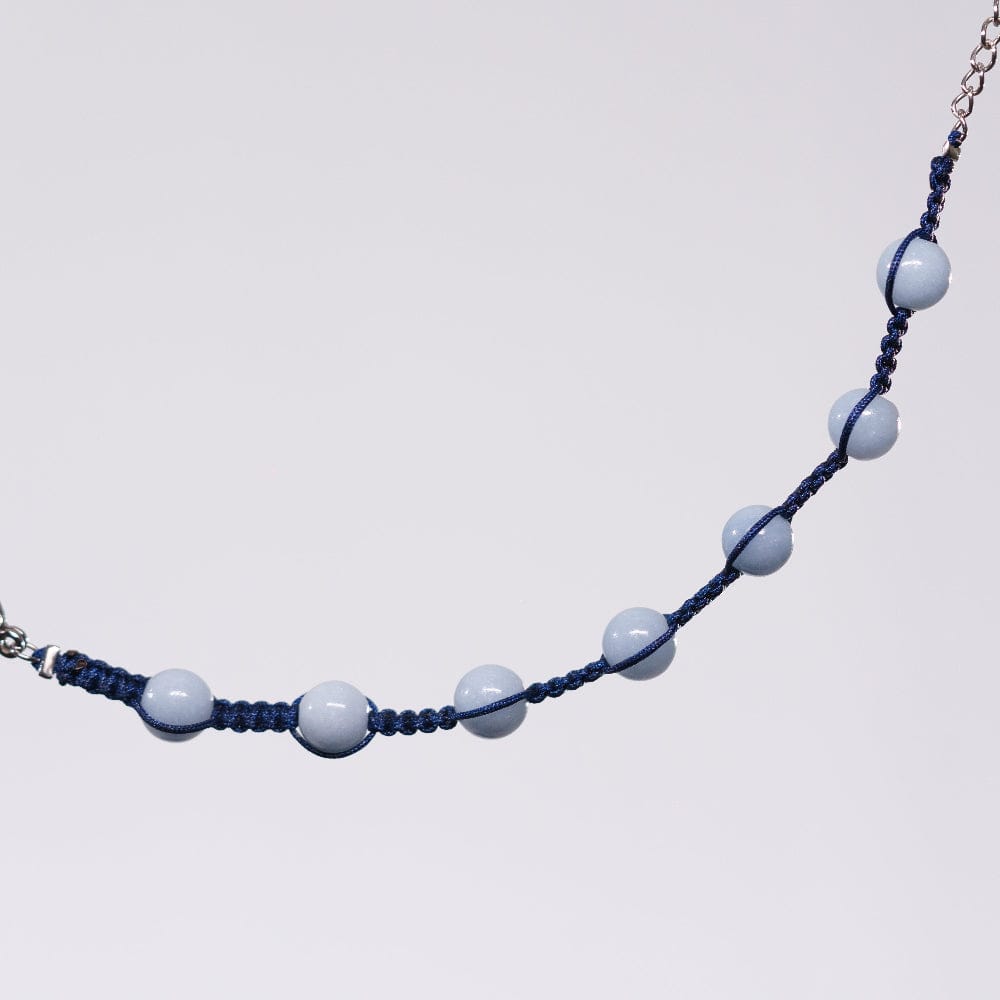 Bracelet Angélite Jérémy - Acier Inoxydable Argent