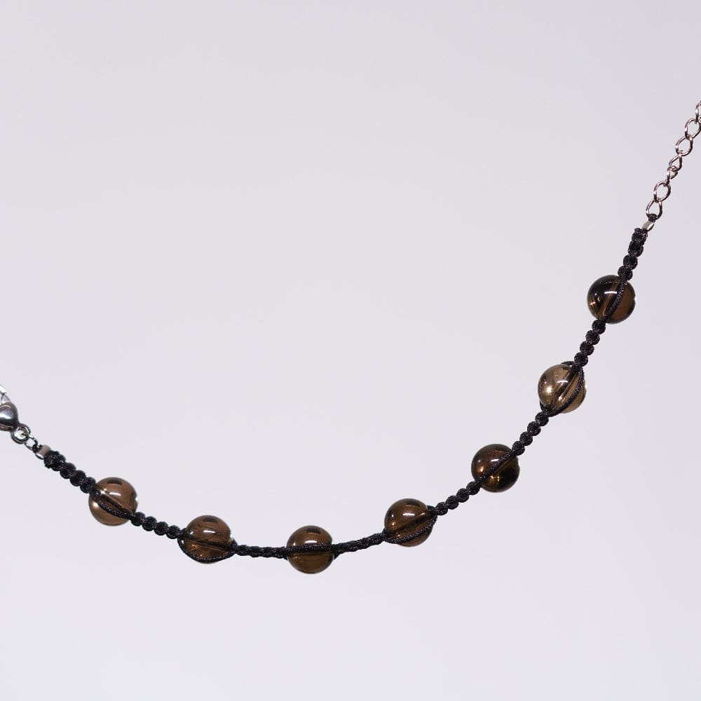 Bracelet Quartz Fumé Jérémy - Acier Inoxydable Argent