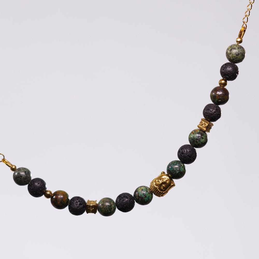 Bracelet Turquoise Africaine Éric - Acier Inoxydable Or