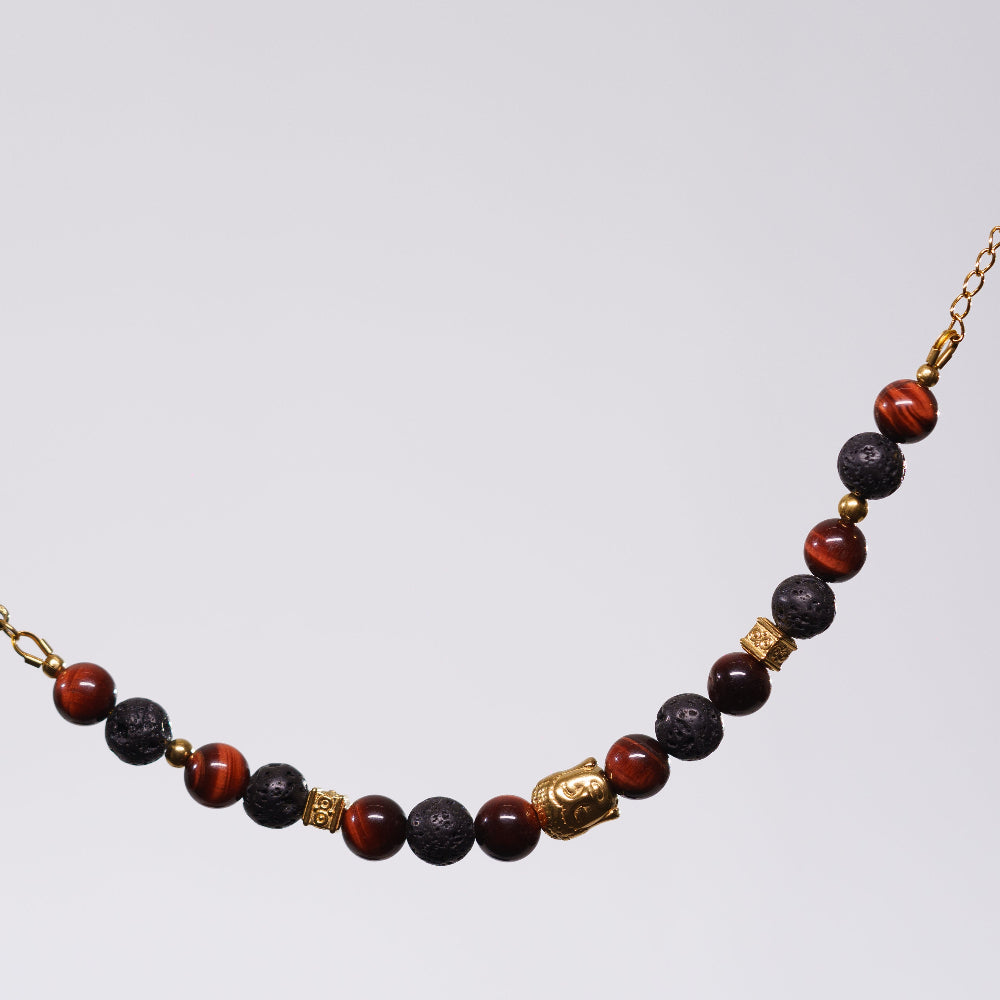 Bracelet Œil de Taureau Éric - Acier Inoxydable Or