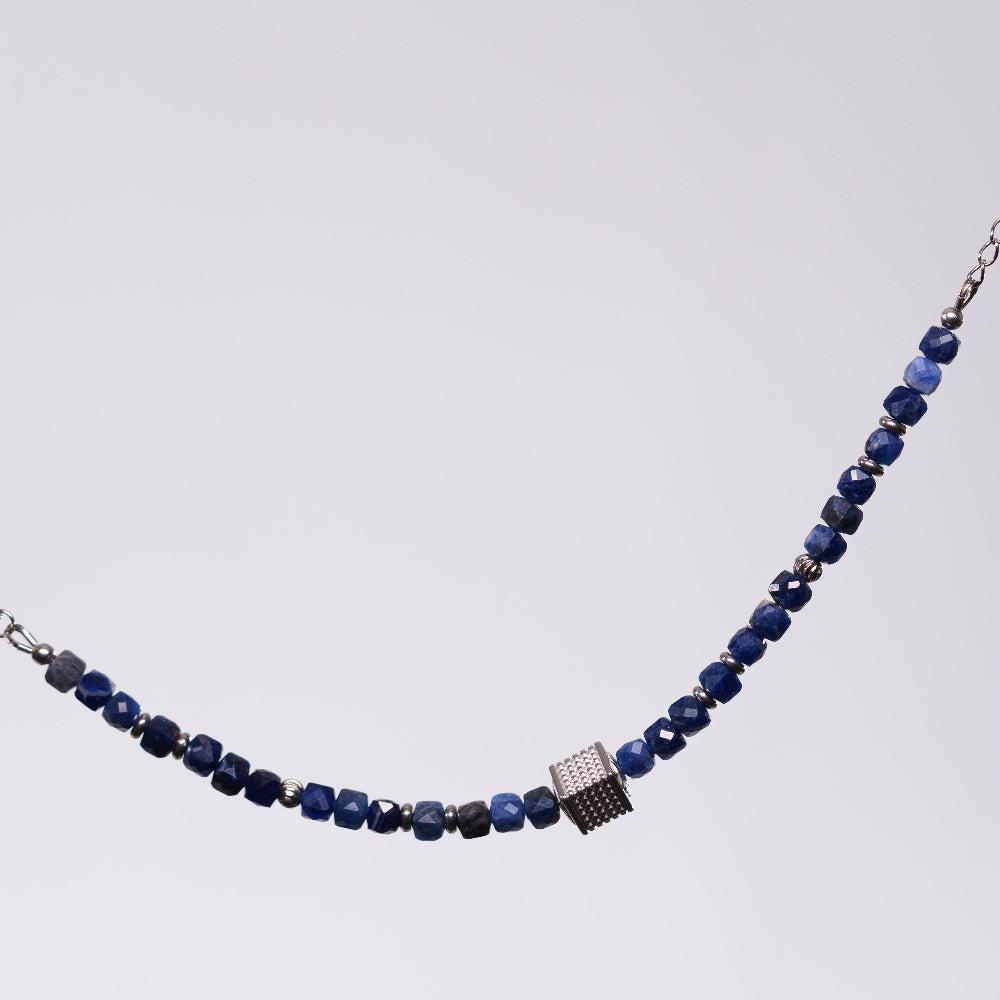 Bracelet Sodalite Gabriel - Acier Inoxydable Argent
