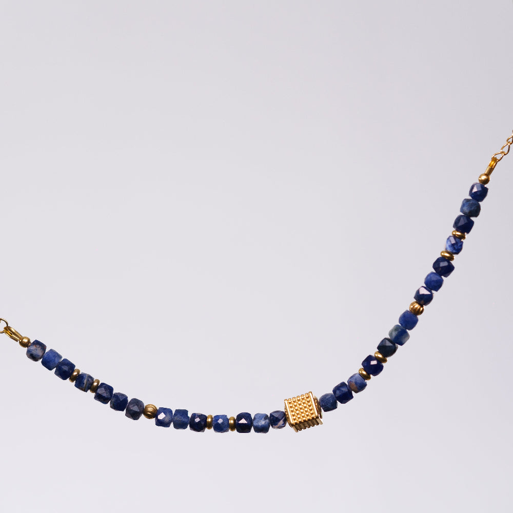 Bracelet Sodalite Gabriel - Acier Inoxydable Or