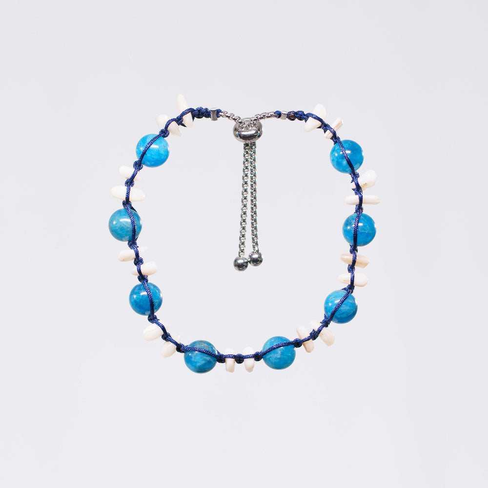 Bracelet Apatite Cédric - Acier Inoxydable Argent
