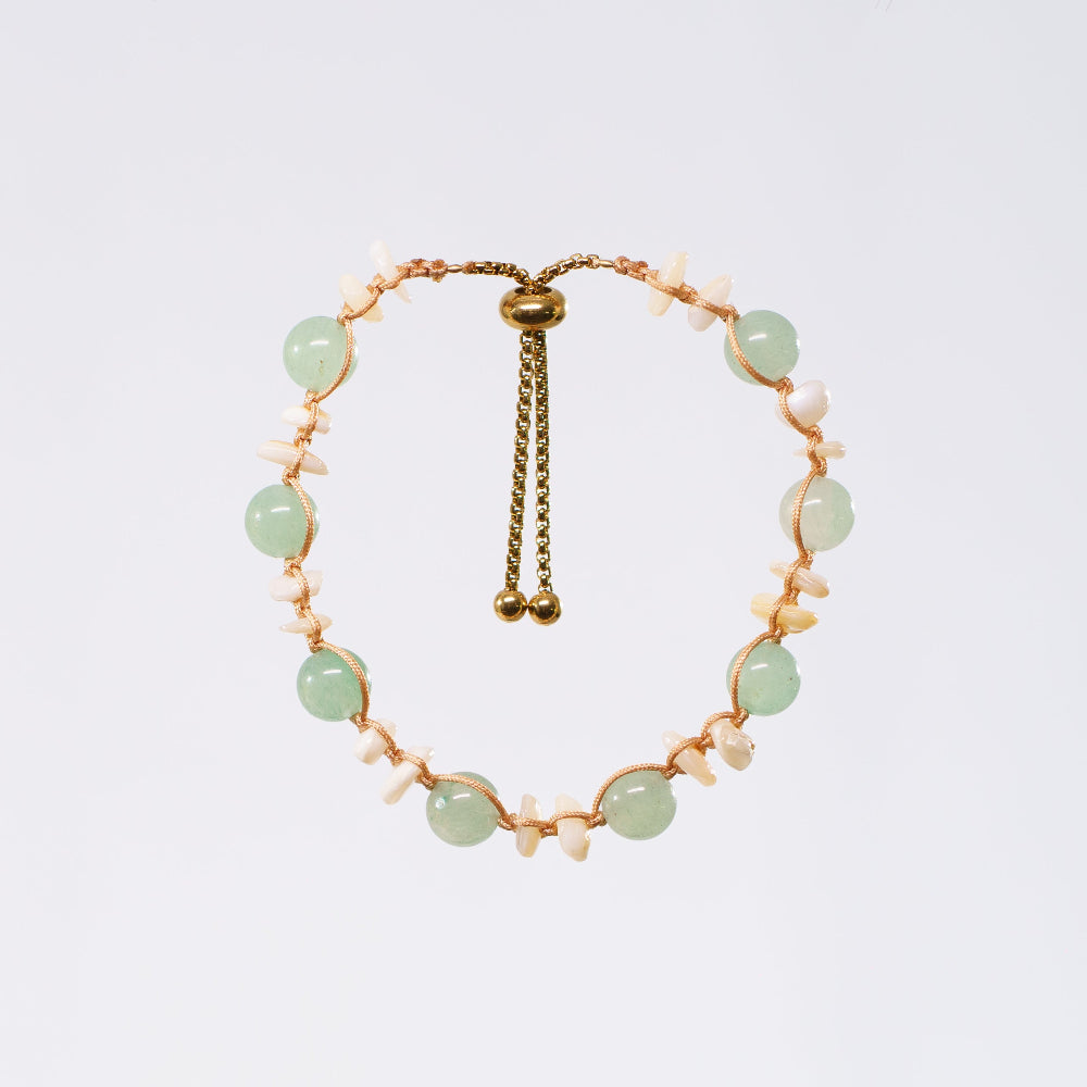 Bracelet Aventurine Cédric - Acier Inoxydable Or