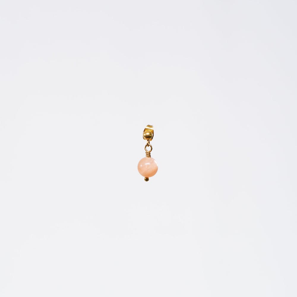Boucle Oreille Pierre du Soleil Séverine - Acier Inoxydable Or