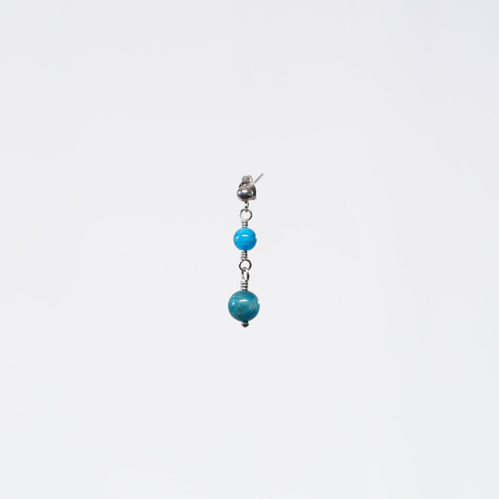 Boucle Oreille Apatite Emma - Acier Inoxydable Argent