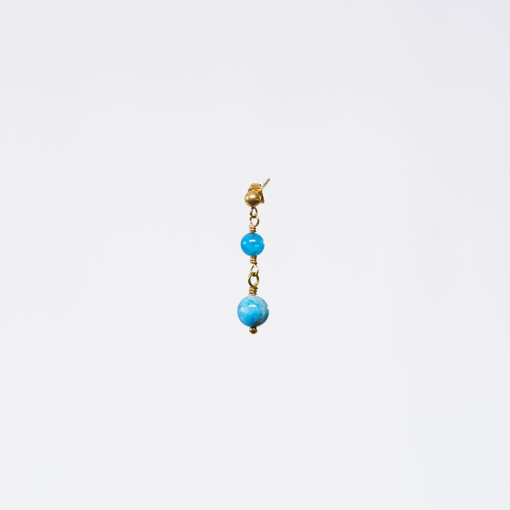 Boucle Oreille Apatite Emma - Acier Inoxydable Or