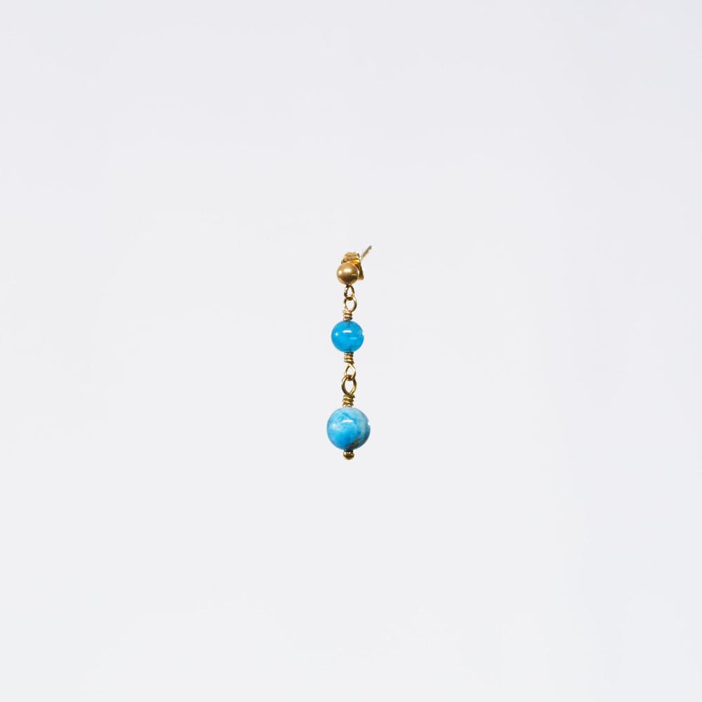 Boucle Oreille Apatite Emma - Acier Inoxydable Or