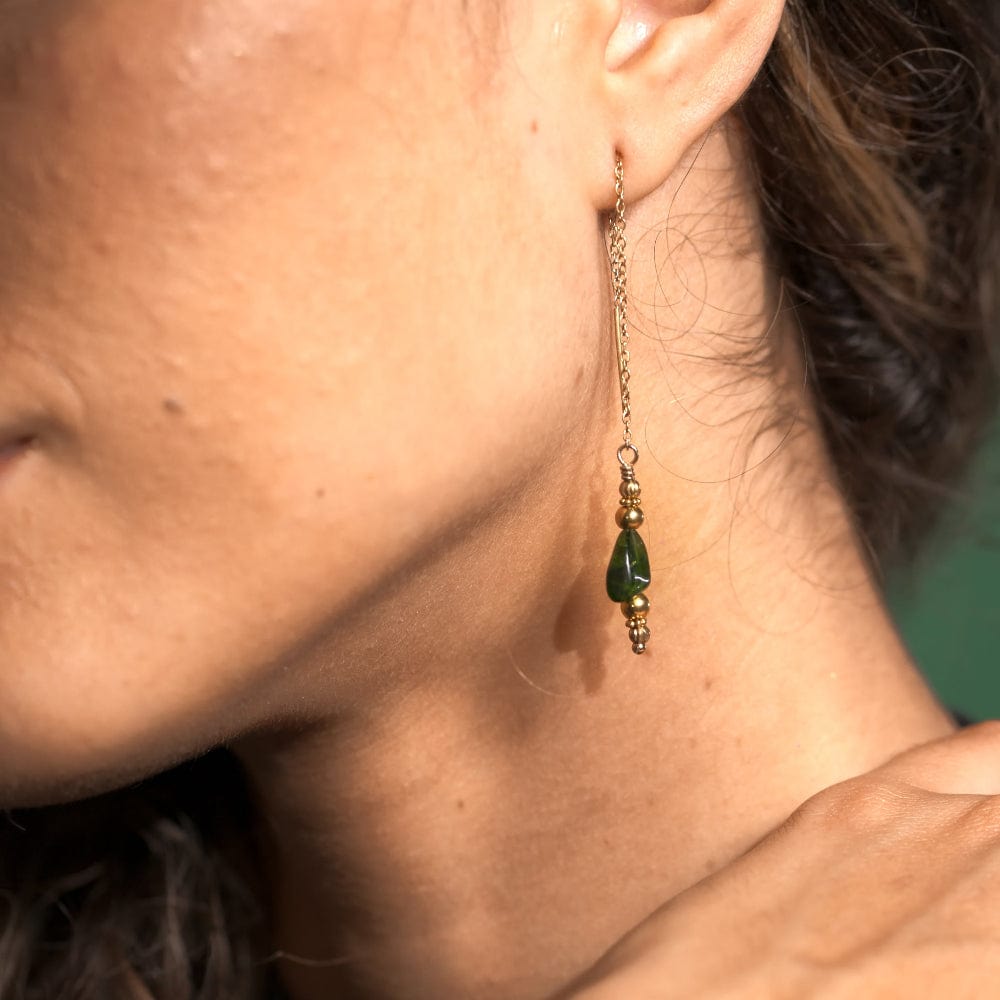 Boucles d'Oreilles Diopside Eva Or