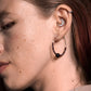 Boucles d'Oreilles Grenat Celia Argent