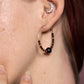 Boucles d'Oreilles Grenat Celia Or