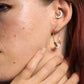 Boucles d'Oreilles Pierre de Lune Cassandra Or