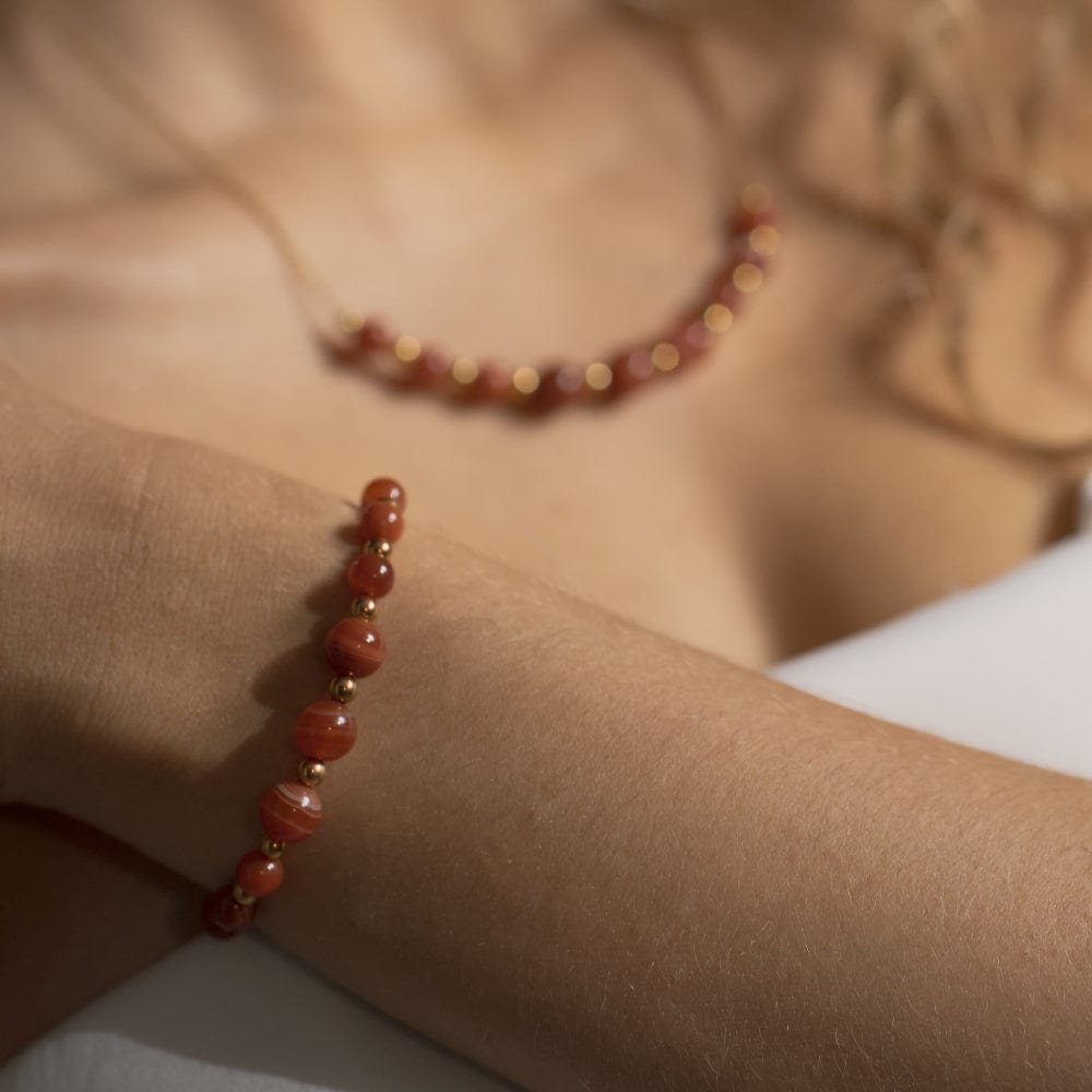 Bracelet Cornaline Emma Or