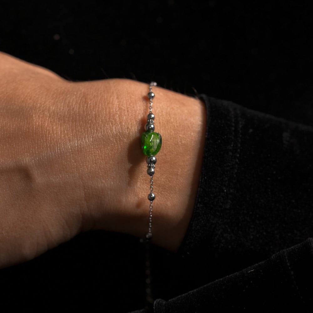 Bracelet Diopside Eva Argent