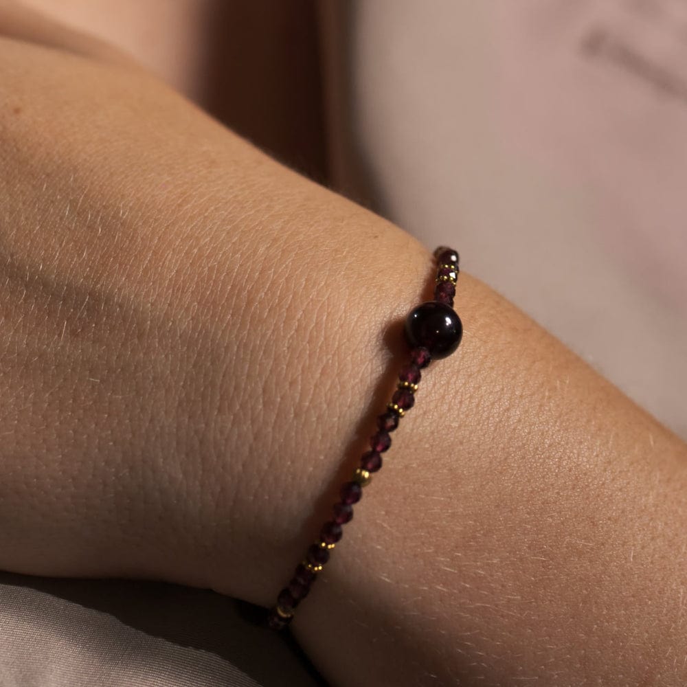 Bracelet Grenat Celia Or