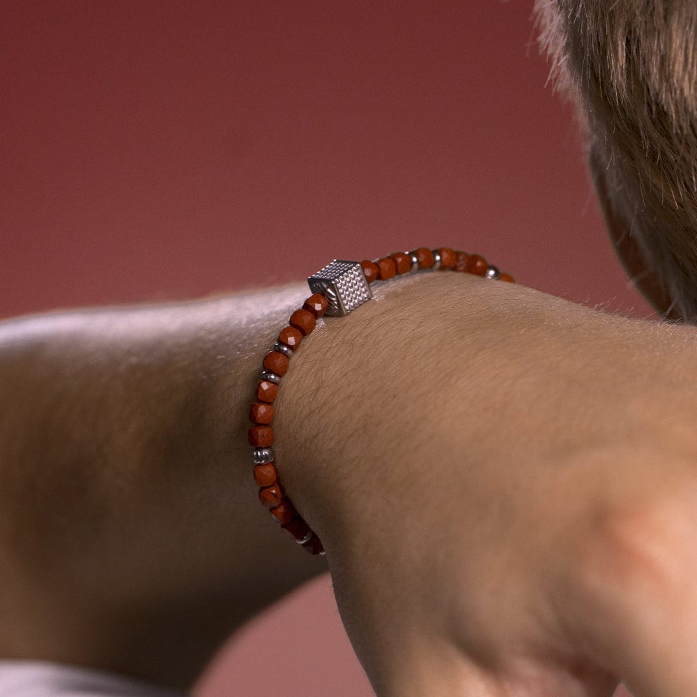 Bracelet Jaspe Rouge Gabriel Argent