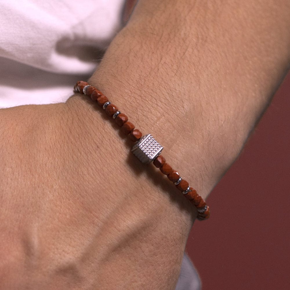 Bracelet Jaspe Rouge Gabriel Argent 02