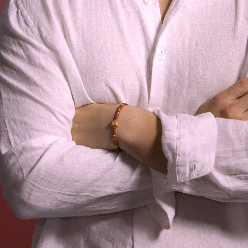 Bracelet Jaspe Rouge Gabriel Or Porter 02