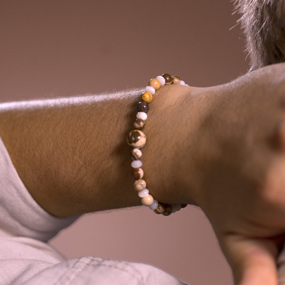 Bracelet Jaspe Zèbre Brun Chahin
