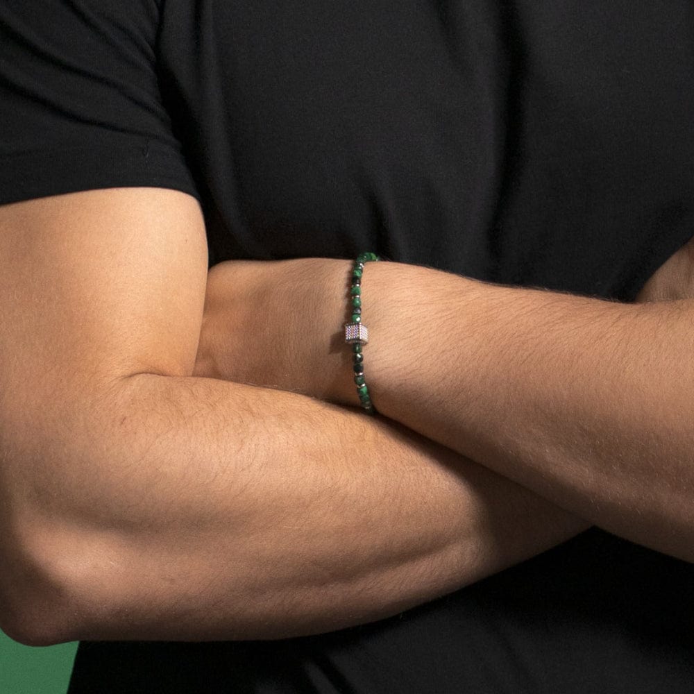 Bracelet Malachite Gabriel Argent