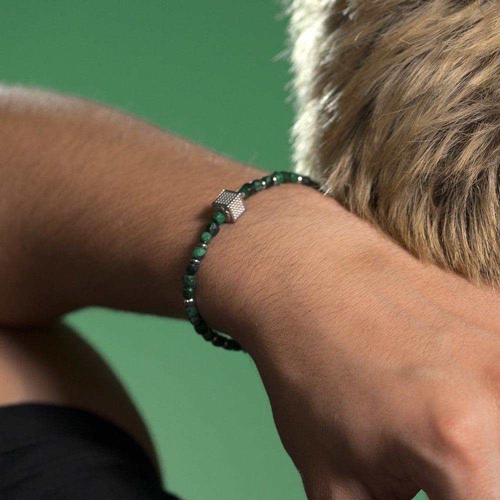 Bracelet Malachite Gabriel Argent 02
