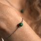 Bracelet Malachite Severine Argent