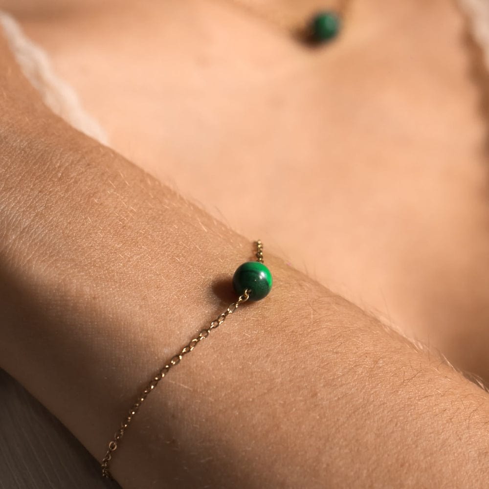 Bracelet Malachite Severine Or