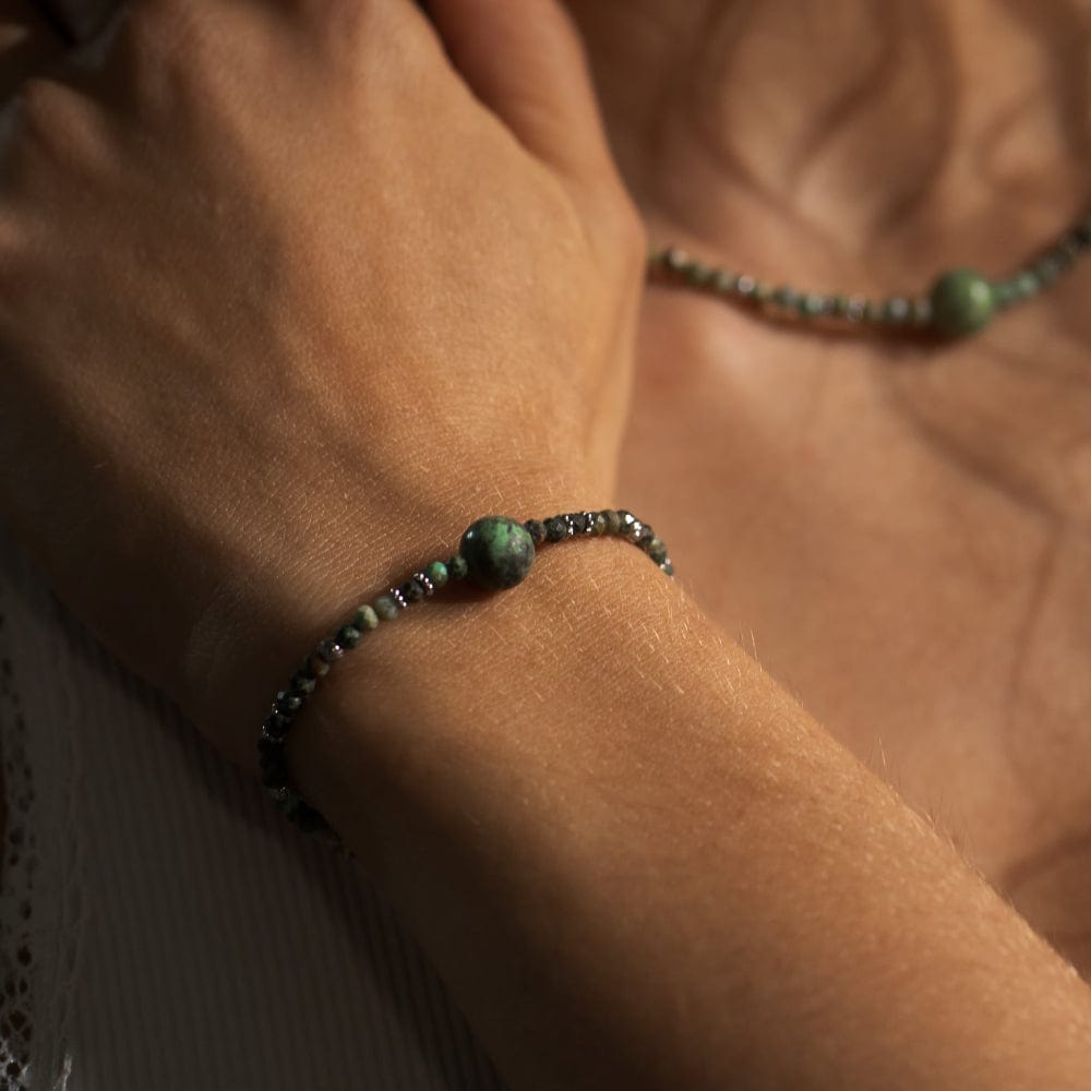 Bracelet Turquoise Africaine Celia Argent