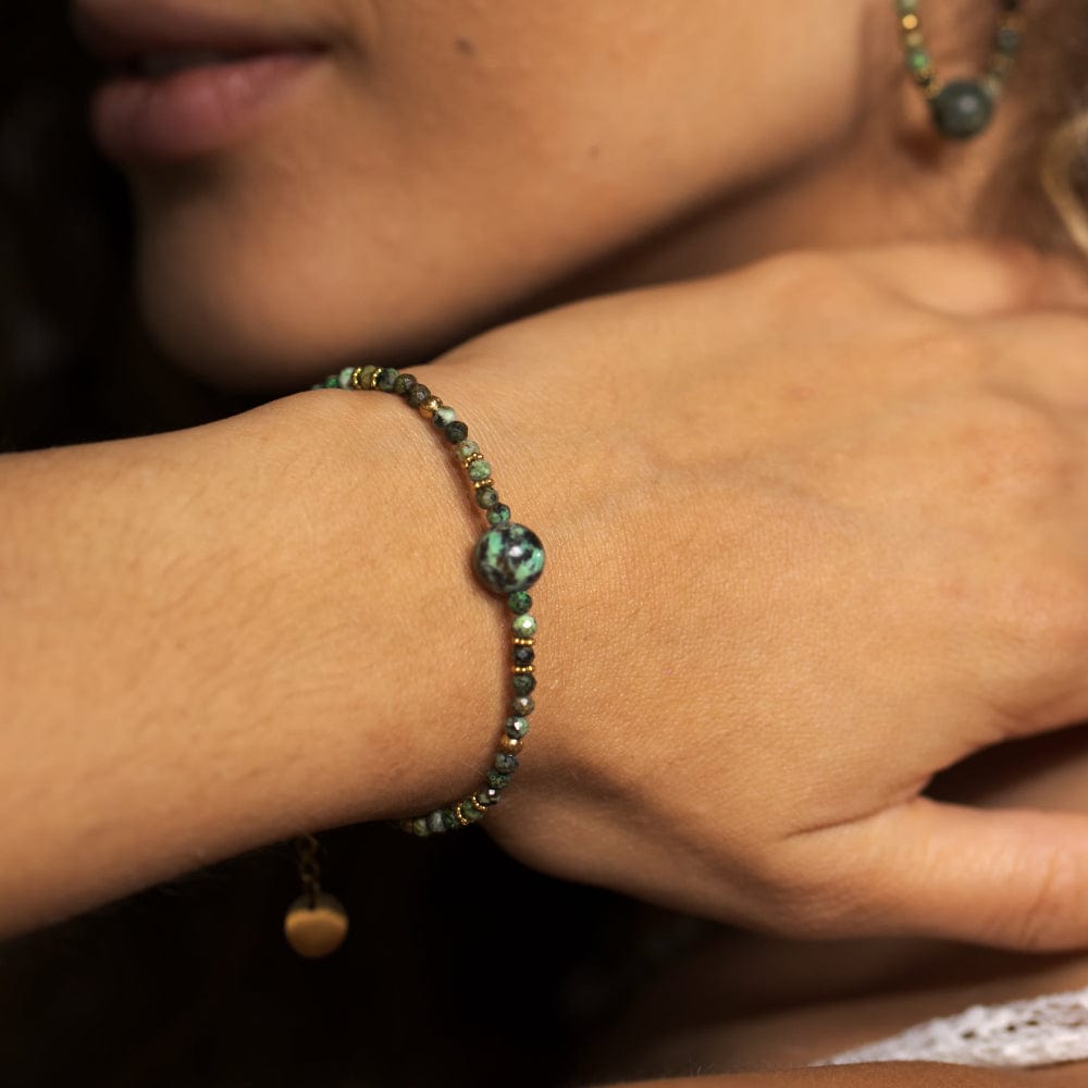 Bracelet Turquoise Africaine Celia Or