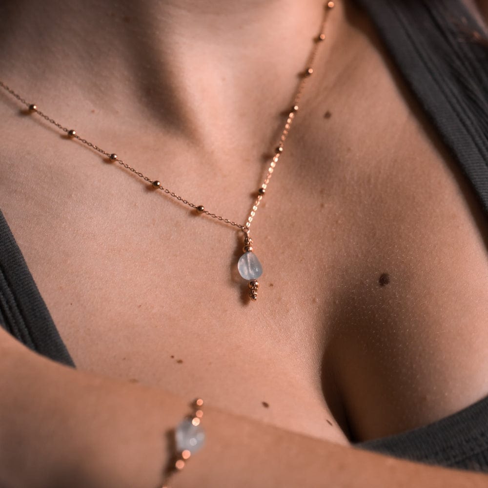 Collier Aigue Marine Eva Or