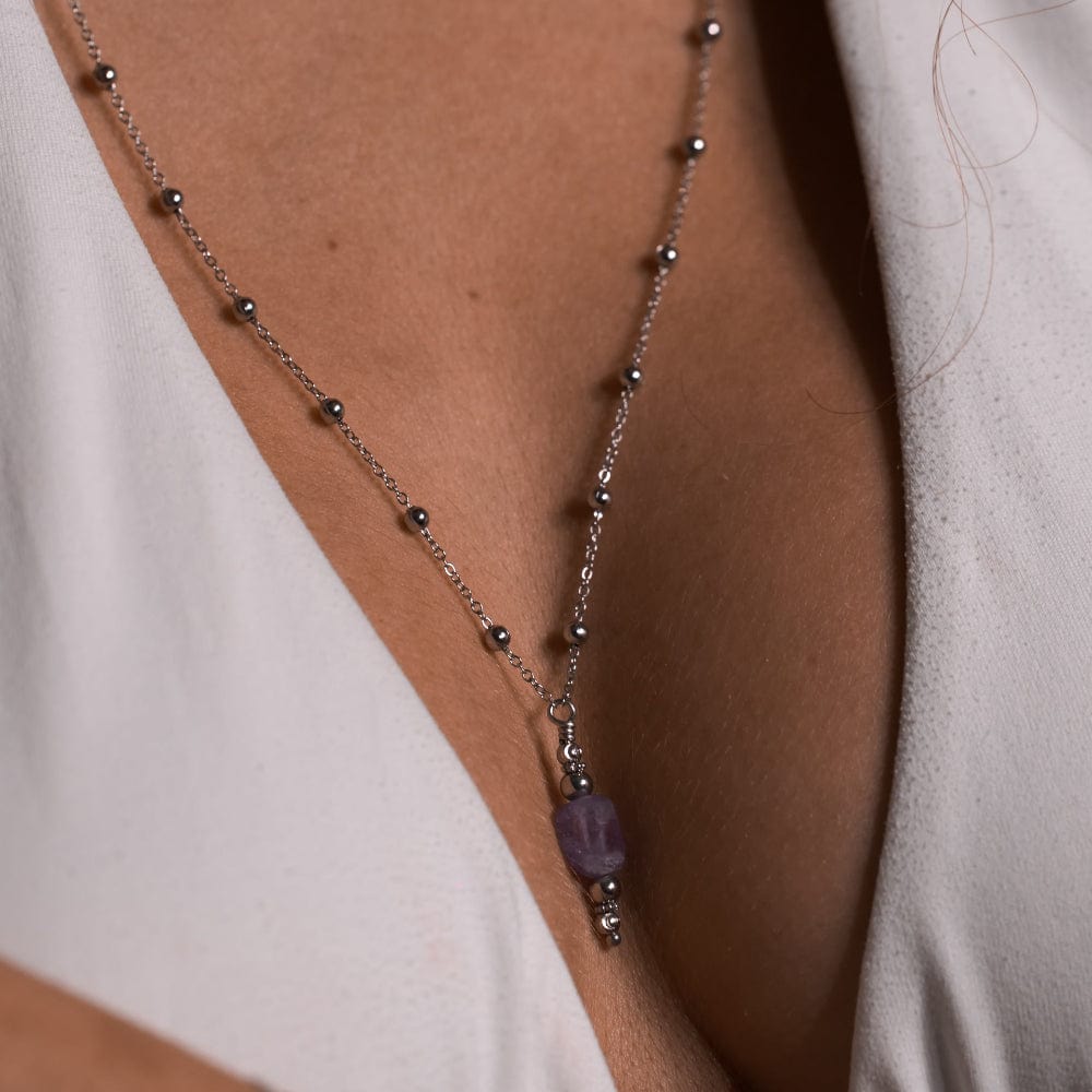 Collier Amethyste Eva Argent