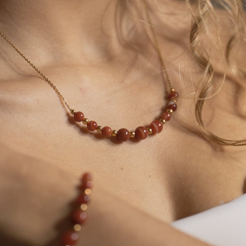 Collier Cornaline Emma Or