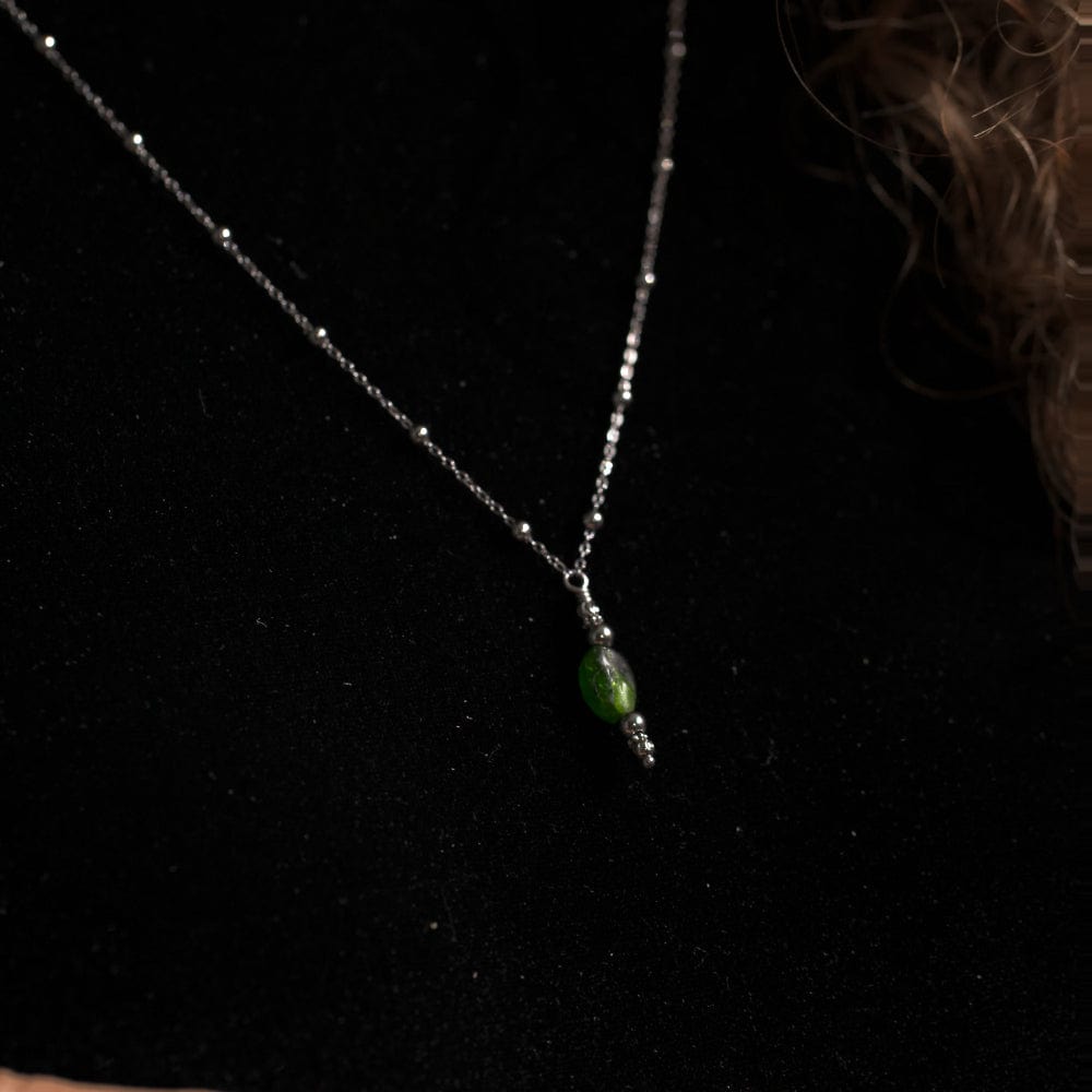 Collier Diopside Eva Argent