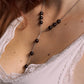 Collier Grenat Cassandra Argent