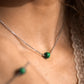 Collier Malachite Severine Argent