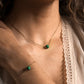 Collier Malachite Severine Or