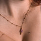 Collier Tourmaline Rose Eva Or